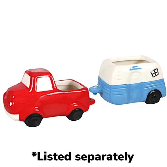 BLUE & WHITE TRAILER CERAMIC PLANTER NWT - Picture 5 of 14